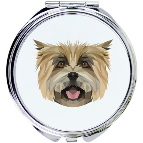 Cairn Terrier - Miroir avec photo et inscription géométrique par Art-Dog (1/3)