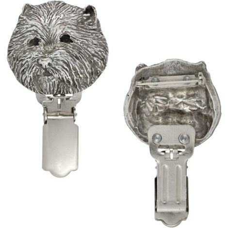 West Highland White Terrier, Westie - broche avec clip, porte-numéro de départ, cadeau pour exposition canine par Art-Dog (1/5)