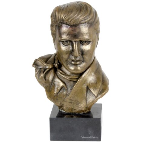 Elvis Presley - Buste sur marbre, statuette d'une personne célèbre, décoration pour bureau, école et hôtel par Art-Dog