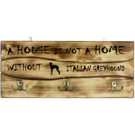 Petit L?�vrier Italien - Porte-manteau avec chien, pr?�sentoir ?� m?�dailles, d?�coration d'int?�rieur 