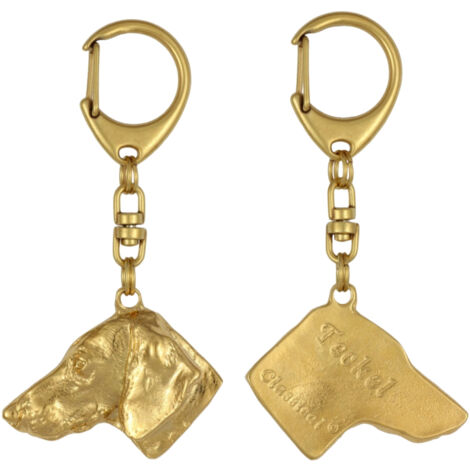Porte-clés Teckel En Cuir PU - Pendentif Mignon Pour Amoureux Des Chiens, Cadeau Personnalisable