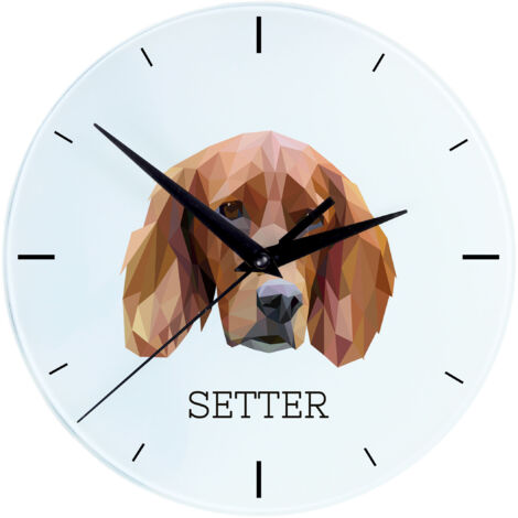Horloge à Billes Art-Dog - Lévrier Afghan - Design Géométrique - AMF