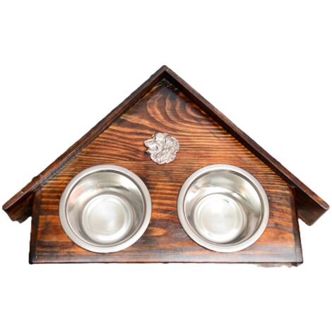 Bouvier Bernois I - Support en bois avec gamelles pour chien, gamelles décoratives pour chien, cadeau pour adopter un chien par Art-Dog (1/5)