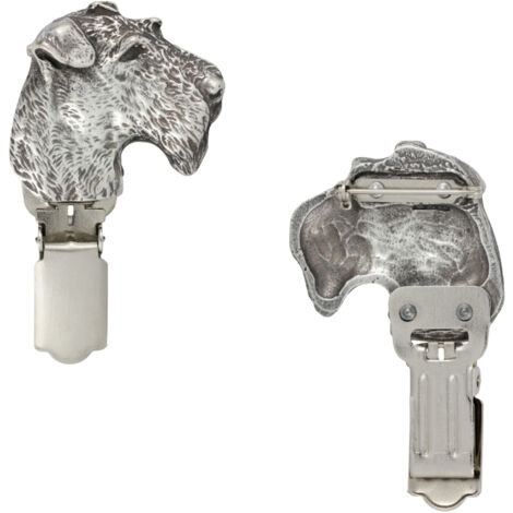 Airedale Terrier, Waterside Terrier - Broche avec clip, porte-dossard, cadeau pour exposition canine par Art-Dog (1/5)