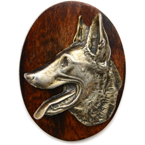 Berger Belge Malinois - Broche d'exposition, clip de numéro de départ, badge chien par Art-Dog (1/4)