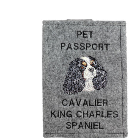 Porte-passeport Pour Chien En Feutre Brodé – Modèle American Staffordshire Terrier – 17x12.5 Cm – Fait Main