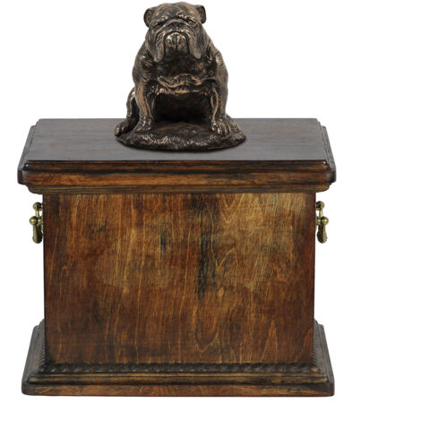 Bulldog II - une urne funéraire pour chien, ornée d'une statuette, une urne élégante de style classique signée Art-Dog (1/5)