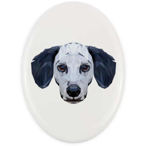 Dalmatien, Braque dalmatien - un panneau avec une photo et une inscription géométrique par Art-Dog (1/4)