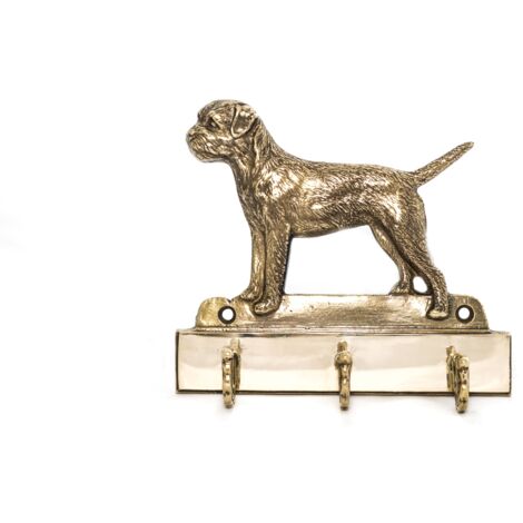 Border Terrier - Porte-clés avec chien, support en laiton pour accessoires pour chien, décoration élégante pour le couloir par Art-Dog (1/5)