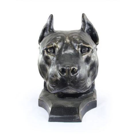 American Staffordshire Terrier, Amstaff, Amstaf - Urne pour cendres de chien, buste de chien, grande tête de chien pour le jardin par Art-Dog