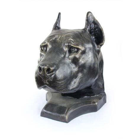 Statue Miniature Amstaff 2 – Buste Chien En Résine – Édition Limitée Art Dog – Fabriqué Pologne