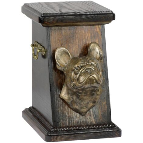 Bouledogue français - Urne funéraire pour chien, élégante urne avec statuette, urne funéraire avec buste de chien par Art-Dog (1/5)