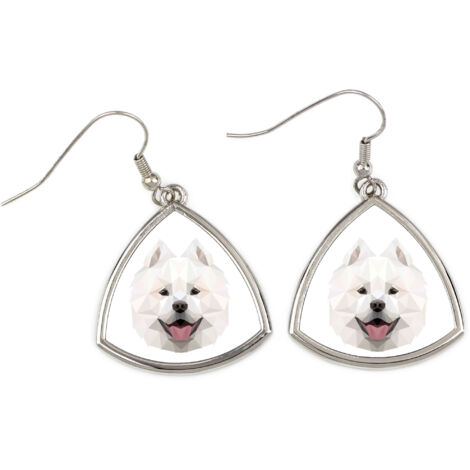 Broche Pin's Samoyède - Chien En Argent Sterling - Neuf Avec étiquettes L W