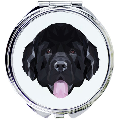 Terre-Neuve, Terre-Neuve, cascade - un miroir avec une photo et une inscription géométrique par Art-Dog (1/3)