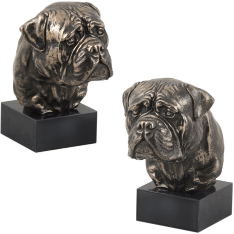 Bullmastiff, statue chien de base en bois, en édition limitée