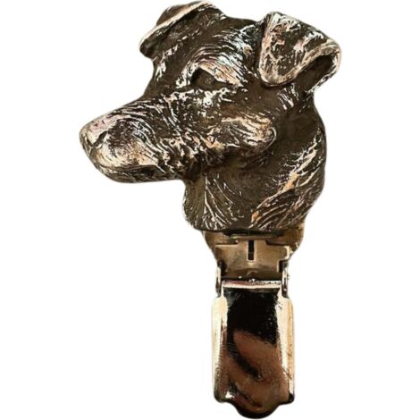 Jack Russell Terrier - broche avec clip, porte-numéro de départ, badge argenté pour expositions canines par Art-Dog (1/5)