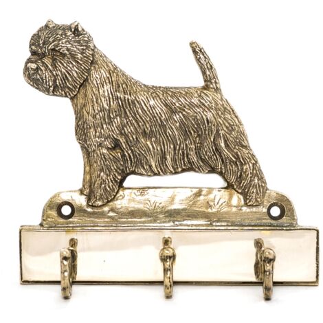 West Highland White Terrier, Westie - porte-clés avec chien, support en laiton pour accessoires pour chien, décoration de couloir élégante par Art-Dog (1/5)