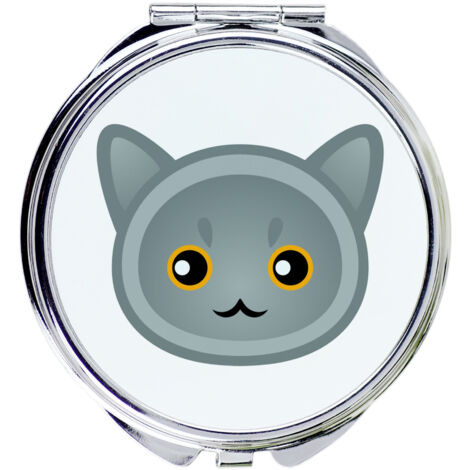 British Shorthair - Miroir de poche Art-Dog pour votre sac à main (1/5)