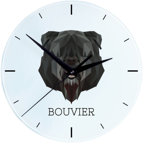 Lévrier Afghan - Horloge Murale Géométrique Avec Photo Et Inscription Par Art Dog 86271155