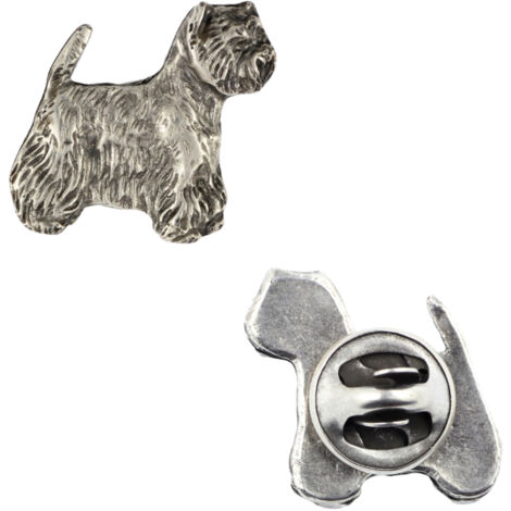 Pin's Broche Épinglette Chien - Métal Argenté - Acier Inoxydable - Neuf Sans Boîte