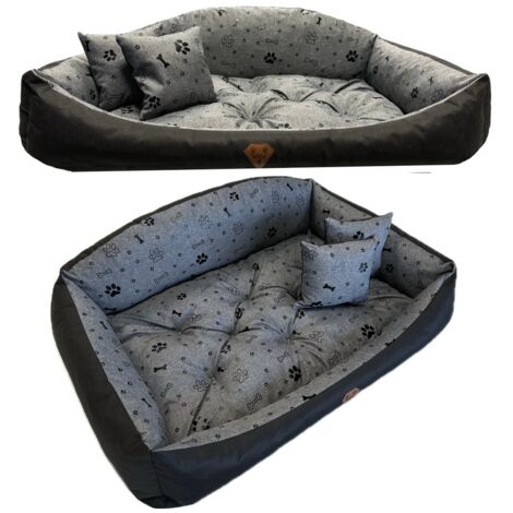 Lit Pour Chien Et Chat En Forme De Traîneau De Noël Rouge - Dimensions 63x45x33 Cm, Base Imperméable, Doux Et Confortable