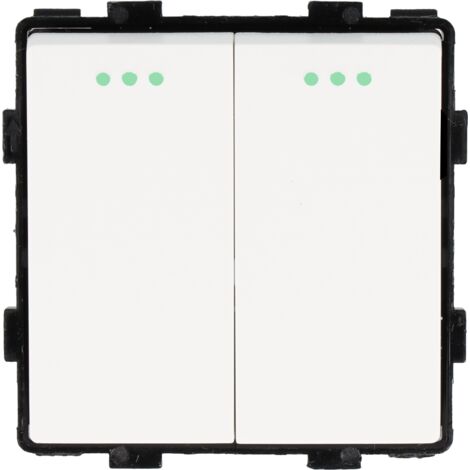 Module Design Interrupteur Module interrupteur mécanique double blanc