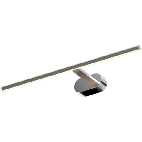 Applique murale au-dessus du miroir, style minimaliste chromé, horizontale, oblongue, 60 cm, lumière chaude, LED, 11 W, PRADO Milagro (1/5)