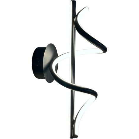 Applique murale LED spirale moderne 12W noire TWIST ML1058 Milagro (1/5)