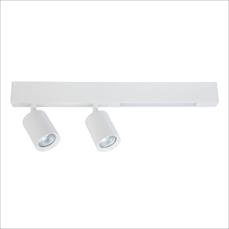 Plafonnier double moderne pour salon, bandeau LED blanc, couleur variable 5W + 2xGU10 magnétique Milagro (1/5)