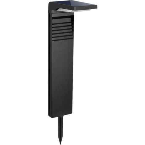 Poteau solaire de jardin rectangulaire, noir, 41 cm, lumière chaude, LED, 0,5 W, IP44, JOHNY Eko-Light (1/5)