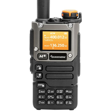 Radio portable Quansheng UV-K6 – Scanner large bande 50-600 MHz – Réception aviation AM – 10 canaux météo NOAA – Clonage sans fil