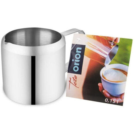 Pot à Lait - Inox - 350ml - Acier Inoxydable 304 - Bec Verseur Spécial - Résistant à La Chaleur