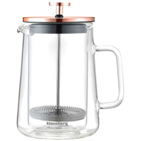 Cafetière à Piston French Press Klausberg 350 Ml - Verre Borosilicate - Filtre Inox - Vert Mat