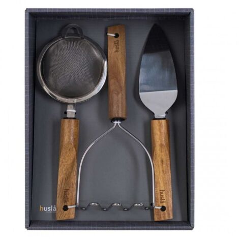 Ensemble d'ustensiles de cuisine en bois Husla, 3 pièces (1/2)