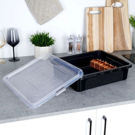 Lot De 2 Boîtes à Biscuits Rectangulaires Transparentes 5 Litres MiraHome - Design Maison Autrichien, Qualité Alimentaire
