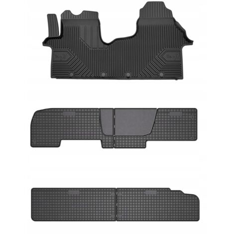 Tapis de sol en caoutchouc sur mesure pour Renault Trafic III 2014-2024 – Lot de 6 – Antidérapant et inodore avec arôme vanille