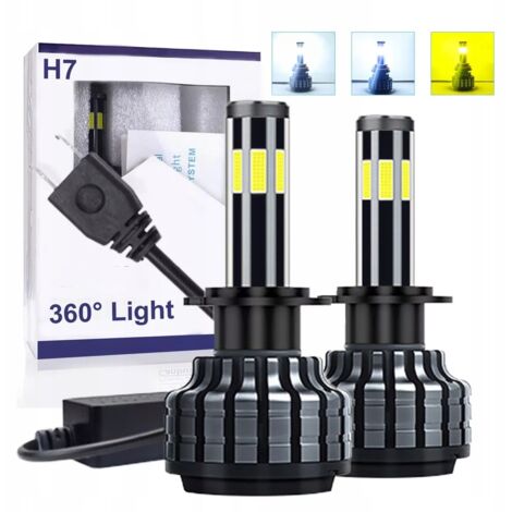 AMPOULES LED H7 POUR VOITURE CAMION VOITURES 2 PIÈCES 58W CAN BUS 6500K BLANC (1/5)