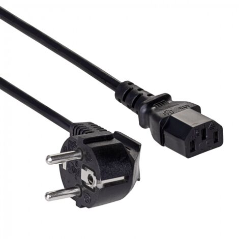 Câble adaptateur Akyga alimentation [1x Prise mâle + contact de protection - 1x Secteur femelle C13] 1.50 m noir C719352 (1/2)