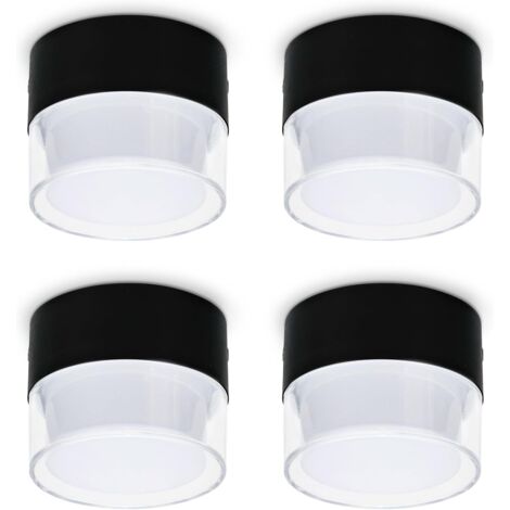 Spot LED Saillie Dimmable Orientable 3CCT 3000K-6500K - Plafonnier Salle De Bain Moderne Noir