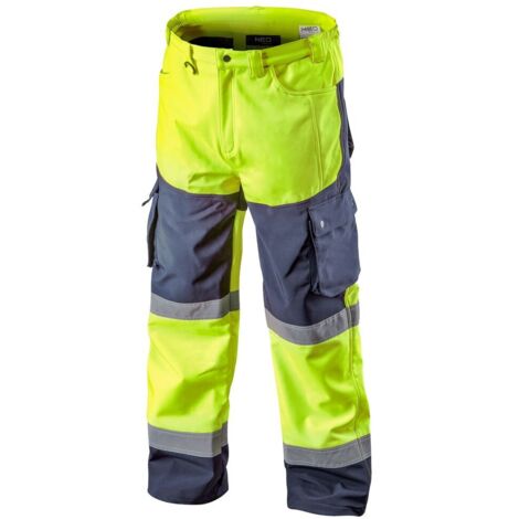 Pantalon de travail softshell haute visibilité, jaune, taille S (1/5)