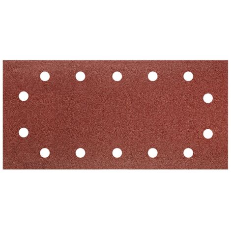 Papier de verre auto-agrippant 115 x 230 mm, grain K80, lot de 5, avec trous (1/2)