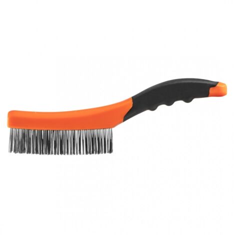 Brosse métallique, fil d'acier, 4 x 16 rangées (1/4)