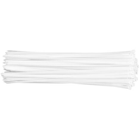 Colliers de serrage 7,6 x 500 mm, 75 pièces, blancs (1/5)