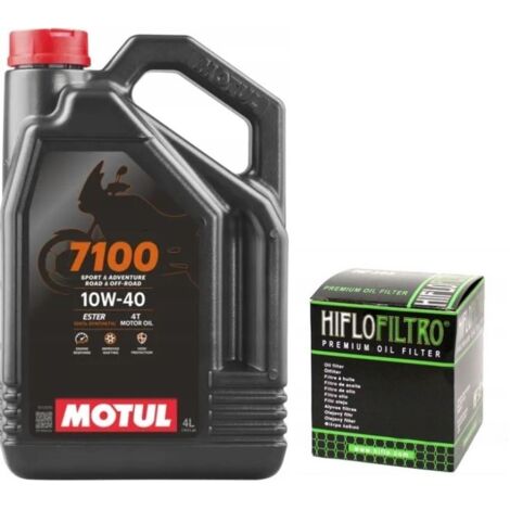 Kit De Vidange Motul 7100 10W-40 + Filtre à Huile Hiflo HF303 Pour Yamaha V-Max 1700 (2015-2016)