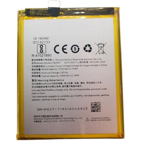 NOUVELLE BATTERIE BLP637 POUR ONEPLUS 5/5T 3300mAh (1/4)
