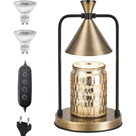 Lampe Chauffe Bougie, Chauffe Bougie Avec Minuterie Et Variateur Candle Warmer Lamp Electrique Candle Warmer Vintage Pour Parfumees En Verre 98414748