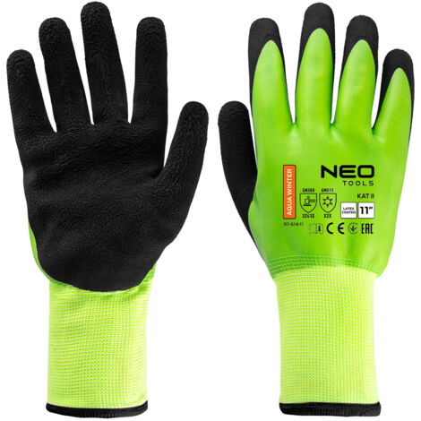 Gants de travail isolants, polyester enduit de latex (2 couches), 3241X, taille 11 (1/5)