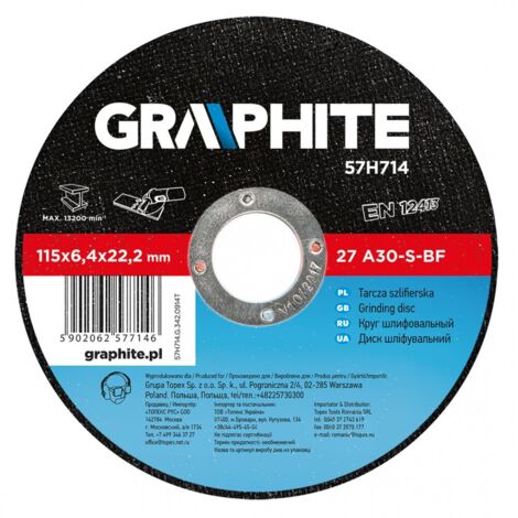 Disque à meuler pour métaux 115 x 6,4 x 22,2 mm, 27 A30-S-BF (1/2)