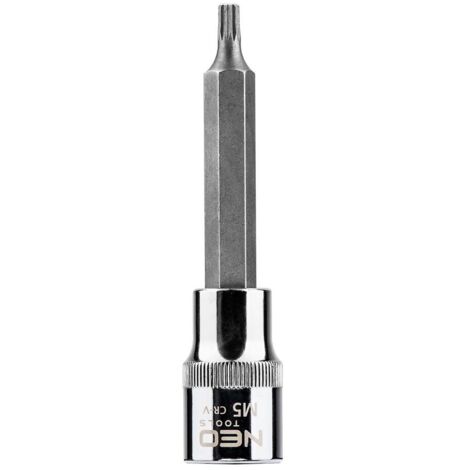 Embout cannelé sur douille de 1/2", M5 x 100 mm (1/2)