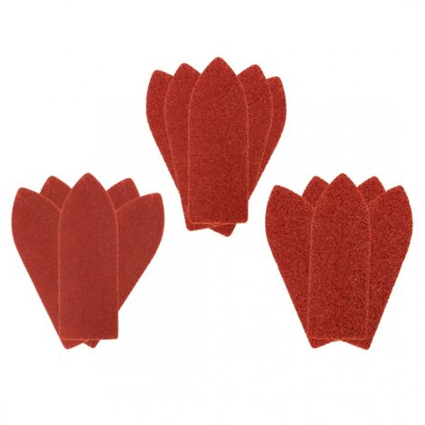 Papier de verre Velcro delta 32 x 92 mm, K60, K100, K180, lot de 15 (1/5)